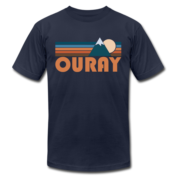 Ouray, Colorado T-Shirt - Retro Mountain Unisex Ouray T Shirt - navy