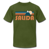 Salida, Colorado T-Shirt - Retro Mountain Unisex Salida T Shirt - olive