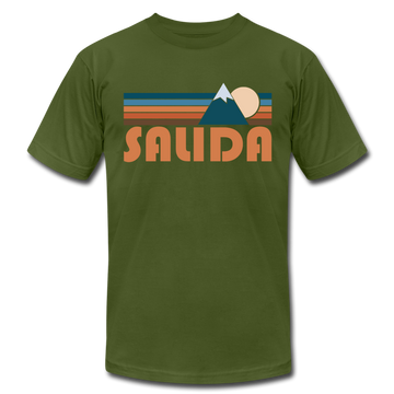 Salida, Colorado T-Shirt - Retro Mountain Unisex Salida T Shirt - olive