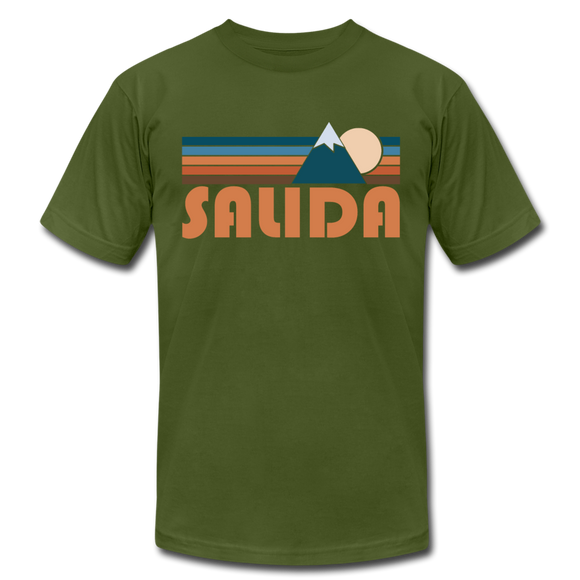 Salida, Colorado T-Shirt - Retro Mountain Unisex Salida T Shirt - olive