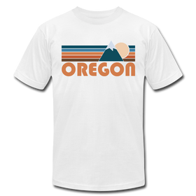 Oregon T-Shirt - Retro Mountain Unisex Oregon T Shirt - white
