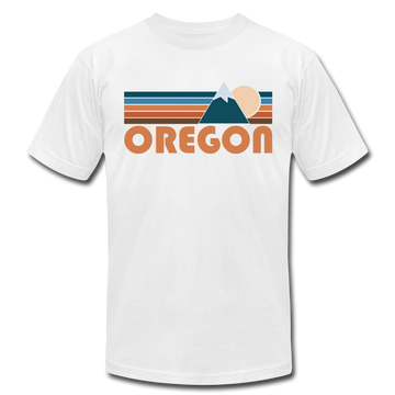 Oregon T-Shirt - Retro Mountain Unisex Oregon T Shirt - white
