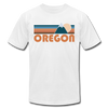 Oregon T-Shirt - Retro Mountain Unisex Oregon T Shirt - white