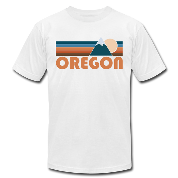 Oregon T-Shirt - Retro Mountain Unisex Oregon T Shirt - white