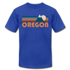 Oregon T-Shirt - Retro Mountain Unisex Oregon T Shirt - royal blue