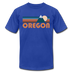 Oregon T-Shirt - Retro Mountain Unisex Oregon T Shirt - royal blue