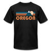 Oregon T-Shirt - Retro Mountain Unisex Oregon T Shirt - black