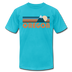 Oregon T-Shirt - Retro Mountain Unisex Oregon T Shirt - turquoise