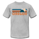 Oregon T-Shirt - Retro Mountain Unisex Oregon T Shirt - heather gray