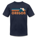 Oregon T-Shirt - Retro Mountain Unisex Oregon T Shirt - navy