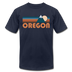 Oregon T-Shirt - Retro Mountain Unisex Oregon T Shirt - navy