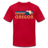 Oregon T-Shirt - Retro Mountain Unisex Oregon T Shirt - red
