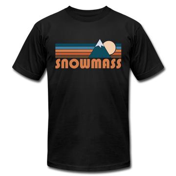 Snowmass, Colorado T-Shirt - Retro Mountain Unisex Snowmass T Shirt - black