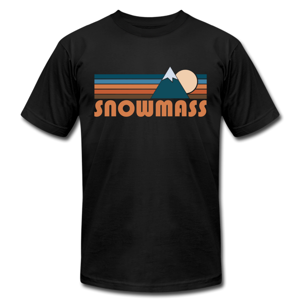 Snowmass, Colorado T-Shirt - Retro Mountain Unisex Snowmass T Shirt - black