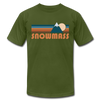 Snowmass, Colorado T-Shirt - Retro Mountain Unisex Snowmass T Shirt - olive