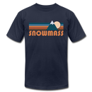 Snowmass, Colorado T-Shirt - Retro Mountain Unisex Snowmass T Shirt - navy