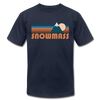 Snowmass, Colorado T-Shirt - Retro Mountain Unisex Snowmass T Shirt - navy