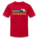 Snowmass, Colorado T-Shirt - Retro Mountain Unisex Snowmass T Shirt - red