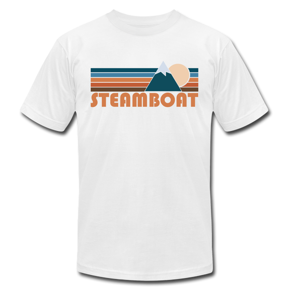 Steamboat, Colorado T-Shirt - Retro Mountain Unisex Steamboat T Shirt - white