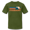 Steamboat, Colorado T-Shirt - Retro Mountain Unisex Steamboat T Shirt - olive