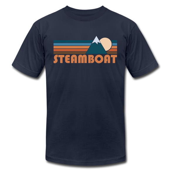Steamboat, Colorado T-Shirt - Retro Mountain Unisex Steamboat T Shirt - navy