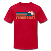 Steamboat, Colorado T-Shirt - Retro Mountain Unisex Steamboat T Shirt - red