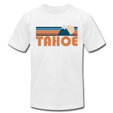 Tahoe, California T-Shirt - Retro Mountain Unisex Tahoe T Shirt - white