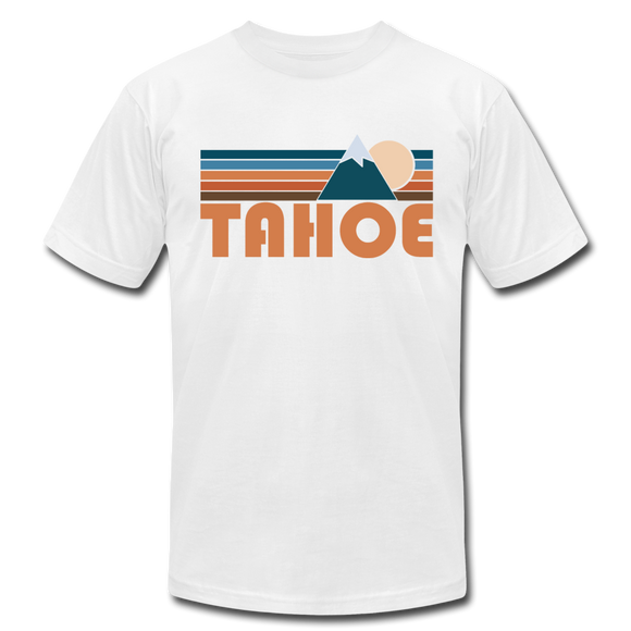 Tahoe, California T-Shirt - Retro Mountain Unisex Tahoe T Shirt - white