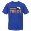 Tahoe, California T-Shirt - Retro Mountain Unisex Tahoe T Shirt - royal blue