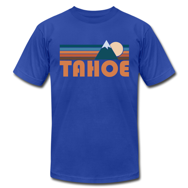 Tahoe, California T-Shirt - Retro Mountain Unisex Tahoe T Shirt - royal blue
