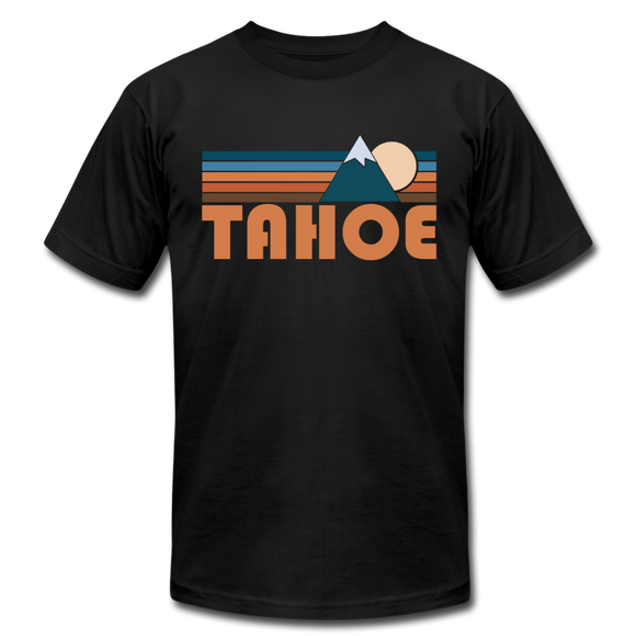 Tahoe, California T-Shirt - Retro Mountain Unisex Tahoe T Shirt - black