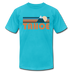 Tahoe, California T-Shirt - Retro Mountain Unisex Tahoe T Shirt - turquoise