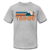 Tahoe, California T-Shirt - Retro Mountain Unisex Tahoe T Shirt - heather gray