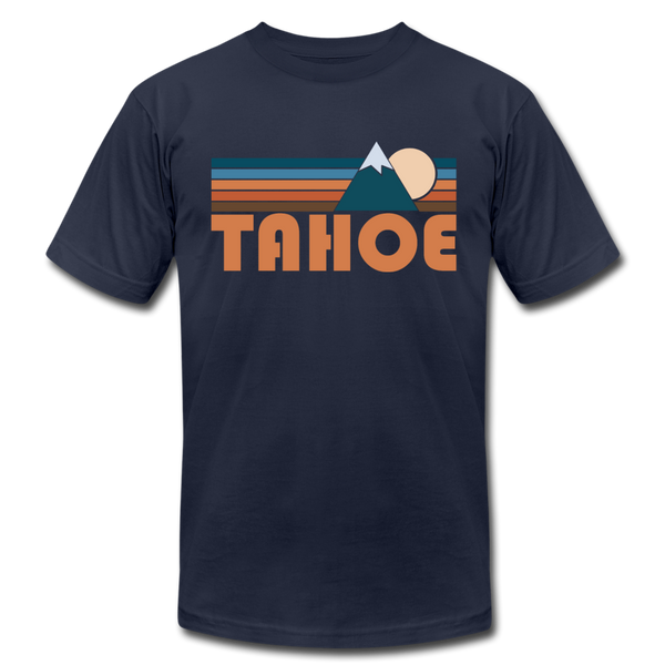 Tahoe, California T-Shirt - Retro Mountain Unisex Tahoe T Shirt - navy