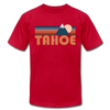 Tahoe, California T-Shirt - Retro Mountain Unisex Tahoe T Shirt - red