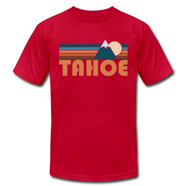 Tahoe, California T-Shirt - Retro Mountain Unisex Tahoe T Shirt - red