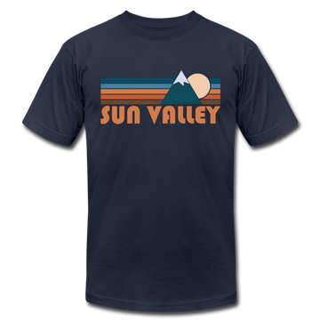 Sun Valley, Idaho T-Shirt - Retro Mountain Unisex Sun Valley T Shirt - navy