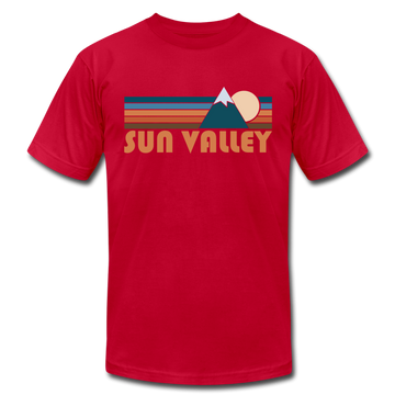 Sun Valley, Idaho T-Shirt - Retro Mountain Unisex Sun Valley T Shirt - red