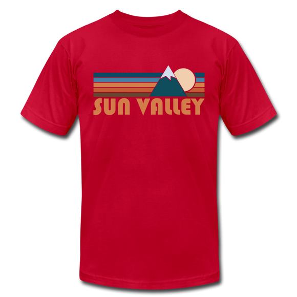 Sun Valley, Idaho T-Shirt - Retro Mountain Unisex Sun Valley T Shirt - red