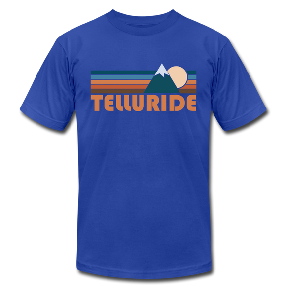 Telluride, Colorado T-Shirt - Retro Mountain Unisex Telluride T Shirt - royal blue