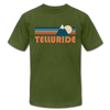Telluride, Colorado T-Shirt - Retro Mountain Unisex Telluride T Shirt - olive