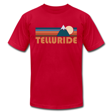 Telluride, Colorado T-Shirt - Retro Mountain Unisex Telluride T Shirt - red