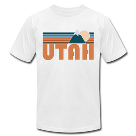 Utah T-Shirt - Retro Mountain Unisex Utah T Shirt - white