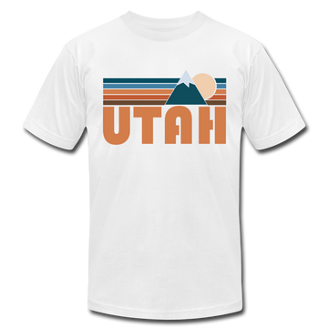 Utah T-Shirt - Retro Mountain Unisex Utah T Shirt - white