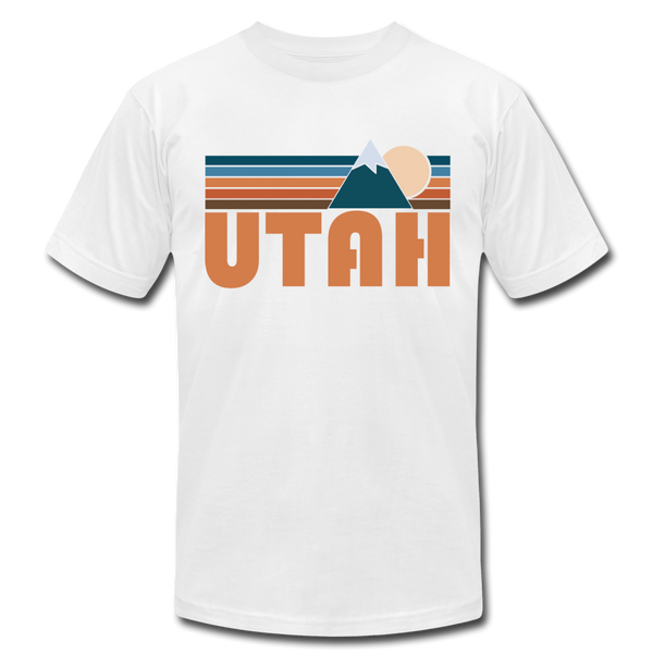 Utah T-Shirt - Retro Mountain Unisex Utah T Shirt - white