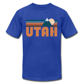 Utah T-Shirt - Retro Mountain Unisex Utah T Shirt - royal blue