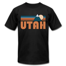 Utah T-Shirt - Retro Mountain Unisex Utah T Shirt - black