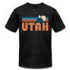 Utah T-Shirt - Retro Mountain Unisex Utah T Shirt - black