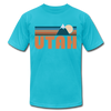 Utah T-Shirt - Retro Mountain Unisex Utah T Shirt - turquoise