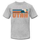 Utah T-Shirt - Retro Mountain Unisex Utah T Shirt - heather gray